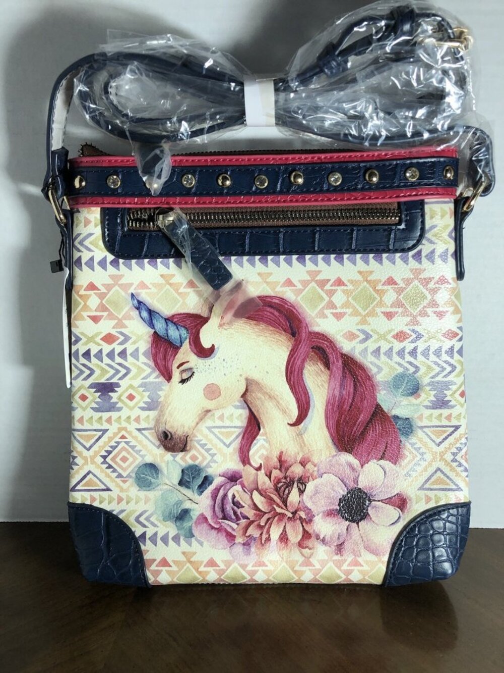 Brentano Eppie Unicorn Purse 10.5” x 9.5”